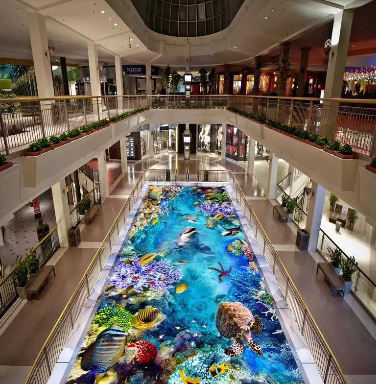 

3d flooring bathroom dolphin Custom photo floor wallpaper 3d waterproof floor Custom Photo self-adhesive 3D floor