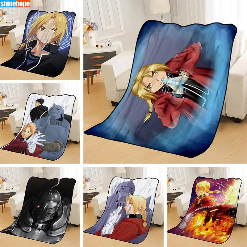 Fullmetal Alchemist Blankets Personalized Custom for Beds Soft TR DIY Your Picture Dropshipping Throw Travel Blanket