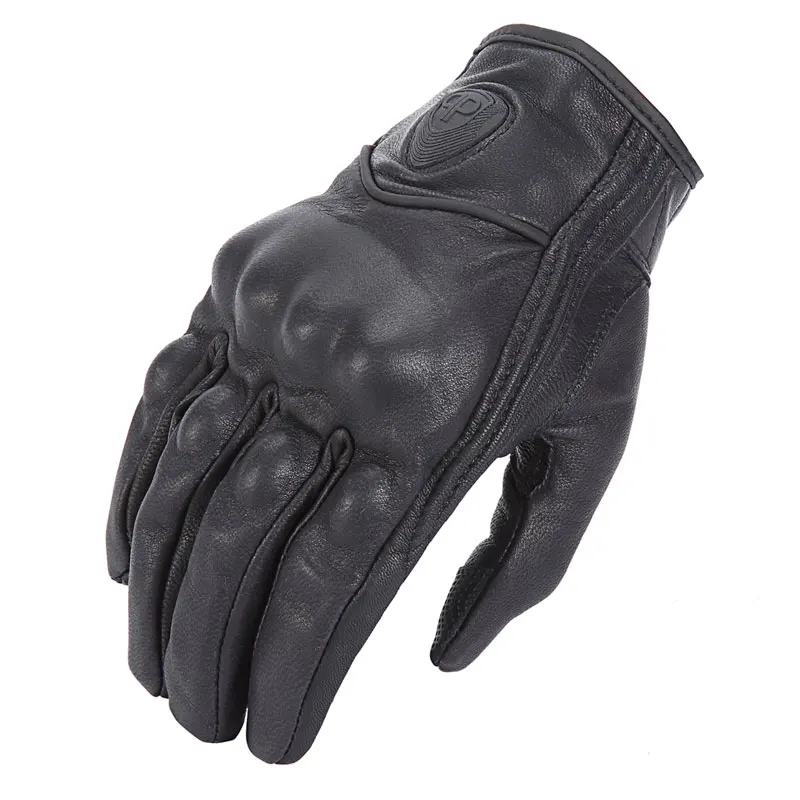 Motorcycle Gloves Pursuit Perforated Real Leather Leather Touch Screen Men Women Moto Waterproof Gloves Motocross Glove