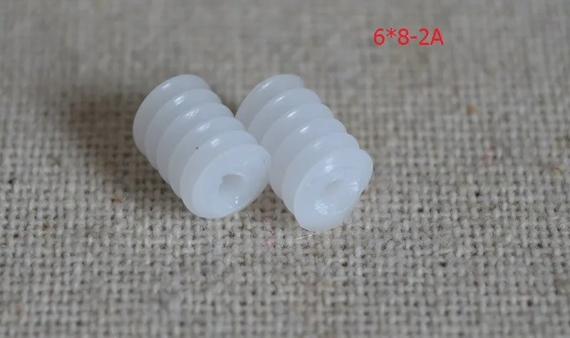 New 100Pcs 6*8mm Plastic Spindle Worm Gear 1.9mm Hole Toy Accessories DIY Robot Helicopter High Quality