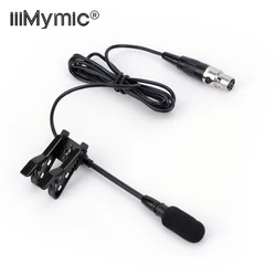Adjust the Angle !! Lavalier Lapel Condenser Microphone Metal Double Clip 4 Pin Mic for Shure Wireless Transmitter 4Pin XLR TA4F