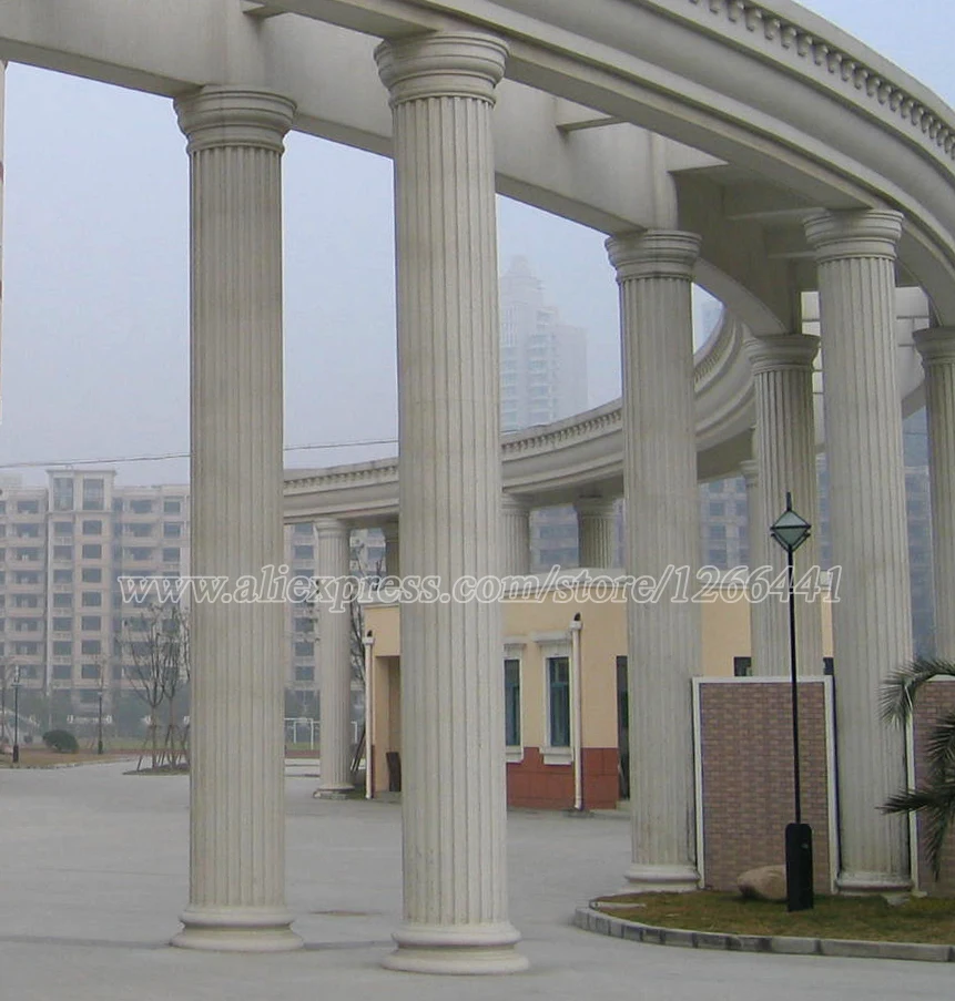 Carved Stone Roman Pillars Roman Doric Style Columns marble long corridor gate pillars custom made