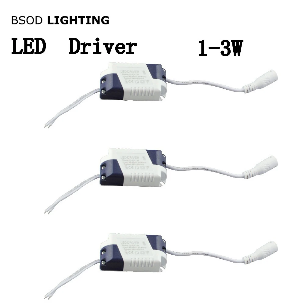 

BSOD LED Driver 1-3W Output DC1-10V Current 300mA Power Supply Electronic Transformer for Light Lamp DC Connector