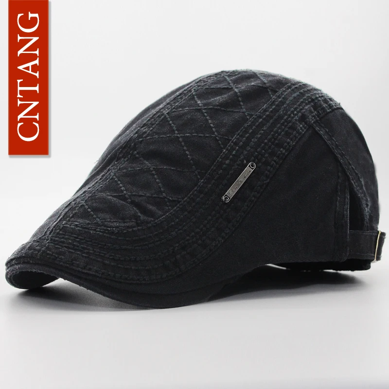 CNSizes G-Béret en Coton pour Homme, Casquette à Visière Décontractée, Chapeau pio à lèvent Vintage, Réglable, Mode Printemps-Automne