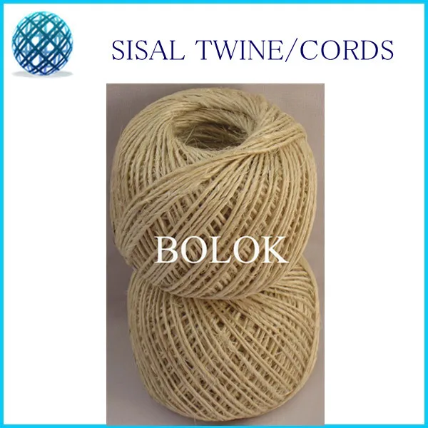 60pcs/lot natural sisal fibre twine (dia.: 1.5mm, 1 ply twisted)80m/ball, sisal packing twine DIY packing twine by free shipping