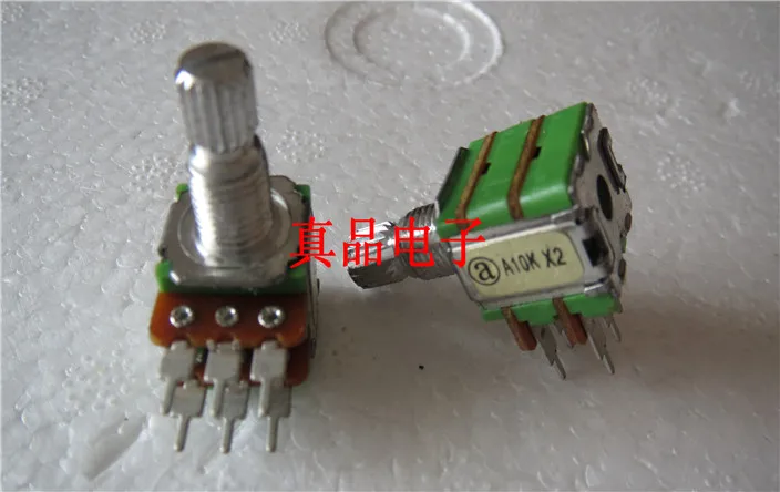 Import Taiwan ALPHA fever A10KX2 audio amplifier dual volume potentiometer 15MM handle 6 feet switch