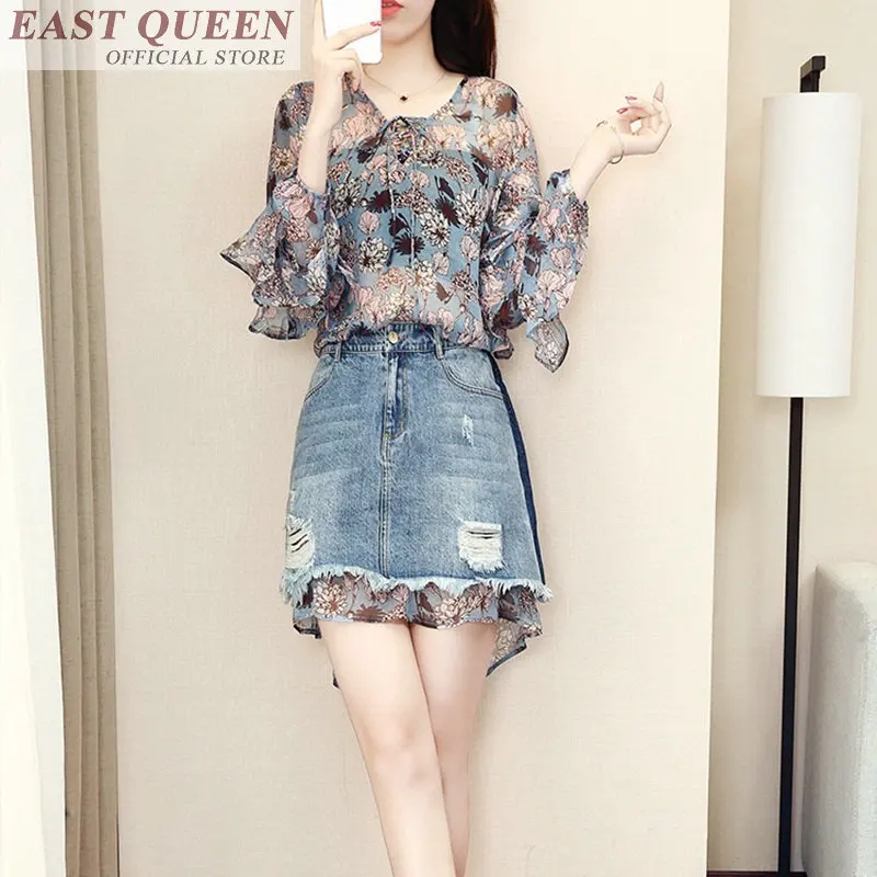 

Women summer clothing set floral print v-neck lantern sleeve pullover tops mini shorts two piece sets sexy female set DD731 L