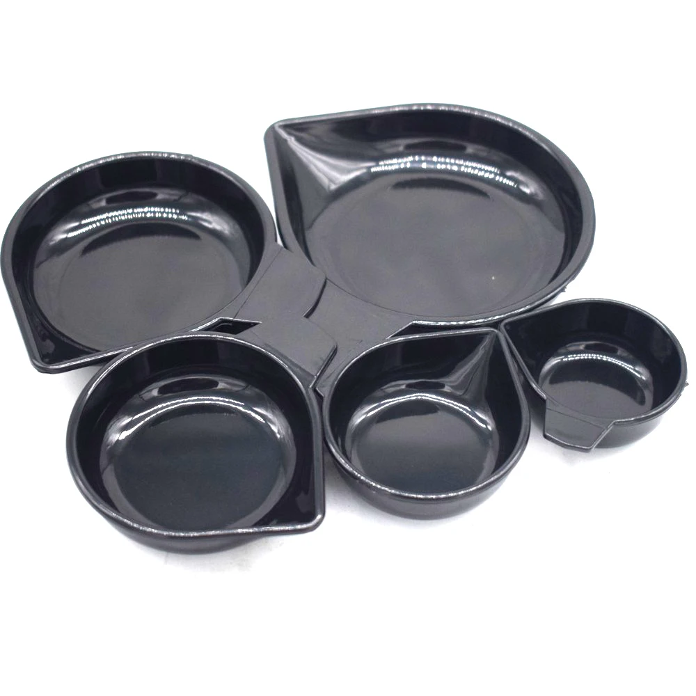 5PCS Scale Pan for Electrinoc Jewelry Weighing Balance Packet Scales Accessory Black Plastic Pans