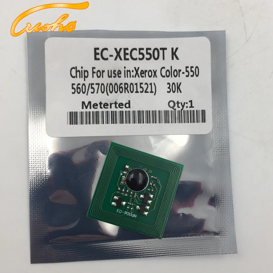 12 PCS DC550 toner chip for Xerox color 550 560 570 toner cartridge chip 006R01521 006R01522 006R01523 006R01524 toner chip