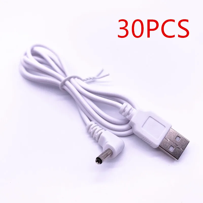 90 Degree 3.5mm 1.35mm DC Power Plug Barrel 5v Cable 100cm/3 Feet/WHITE