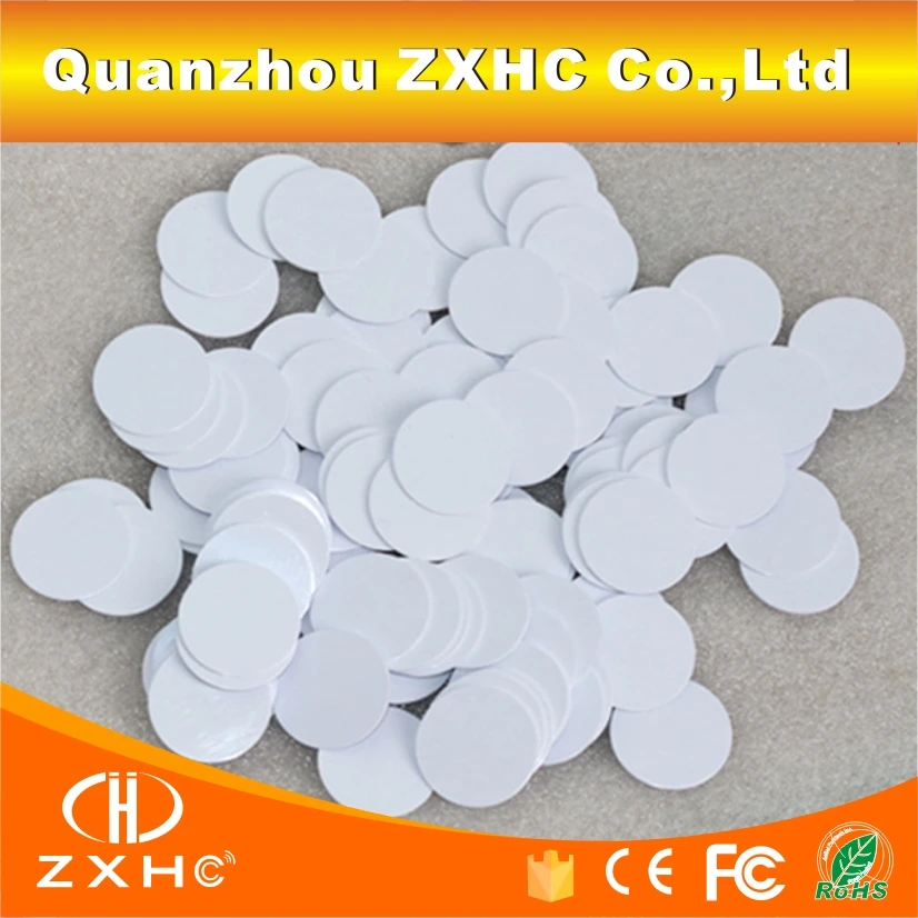 (5PCS OR 10PCS/LOT) Tk4100(EM4100) 125khz Read-only RFID Smart ID Tags Waterproof 25mmx1mm PVS Coin Cards In Access Control