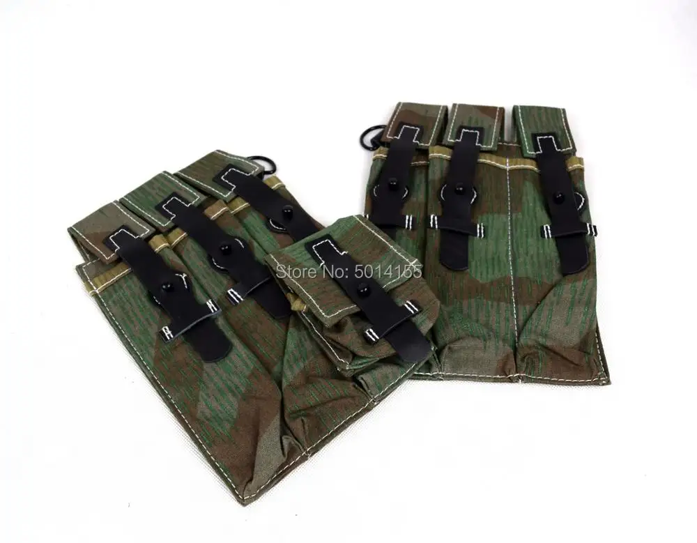 

Replica WWII German MP38 MP40 Ammo Ammunition Magazine Pouch Splinter Camo Color