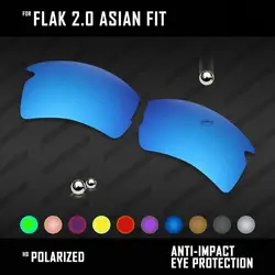 OOWLIT Lenses Replacements For Oakley Flak 2.0 Asian Fit (AF) OO9271 Sunglasses Polarized - Multi Colors