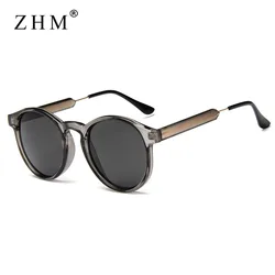 Okrągłe okulary przeciwsłoneczne w stylu Retro damskie męskie przezroczyste damskie okulary przeciwsłoneczne męskie Oculos De Sol Feminino Lunette Soleil UV400