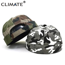 CLIMATE Hip Hop Camouflage Bucket Cap Waiter's Cap Chinese Landlord Bucket Cap Hats Street Style No Peak Folding Elder Cap Hats