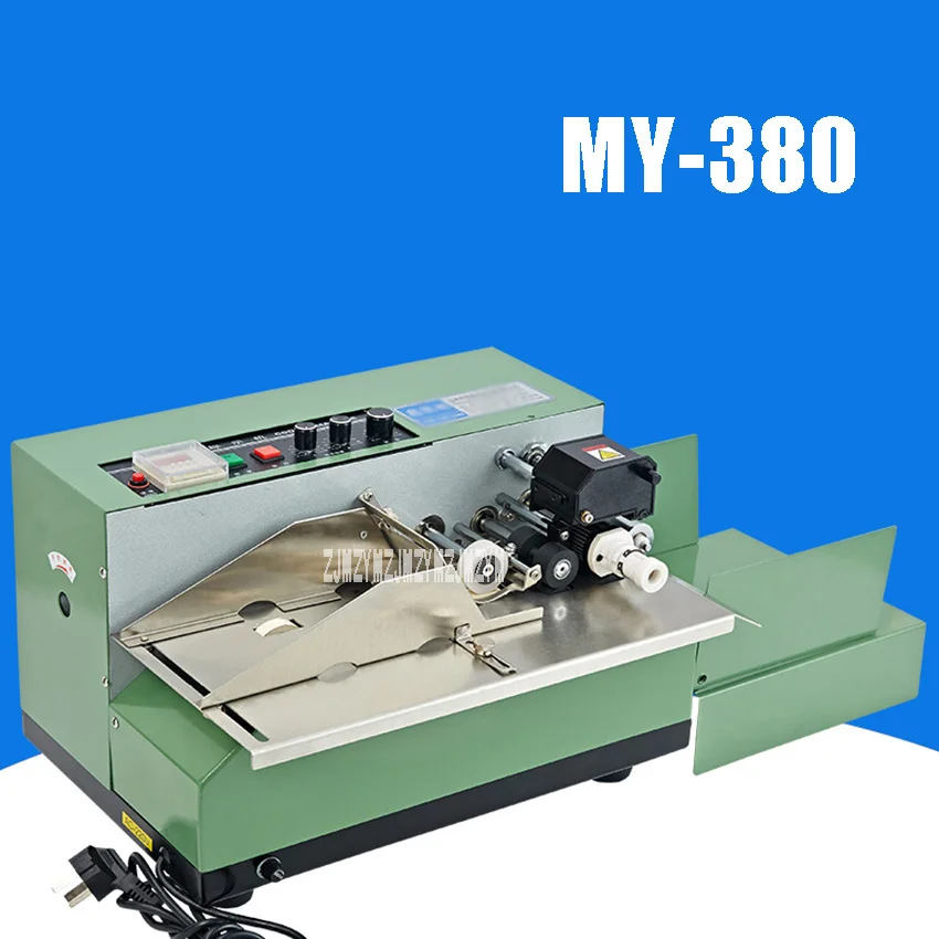 My-380 v máquina de codificação, totalmente automática, data sólida, número do lote, 220 w, alta potência, para embalagem