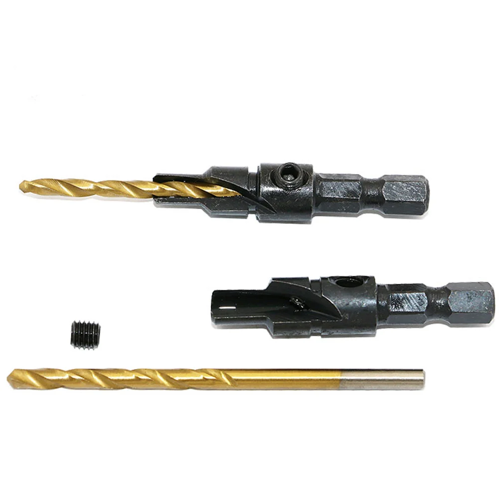 5 Chiếc Gỗ HSS Nghề Mộc Mũi Khoan Bộ Mũi Khoan 1/4 Chuôi Lục Giác Counterbore Tản Bit Cho Kích Cỡ Vít
