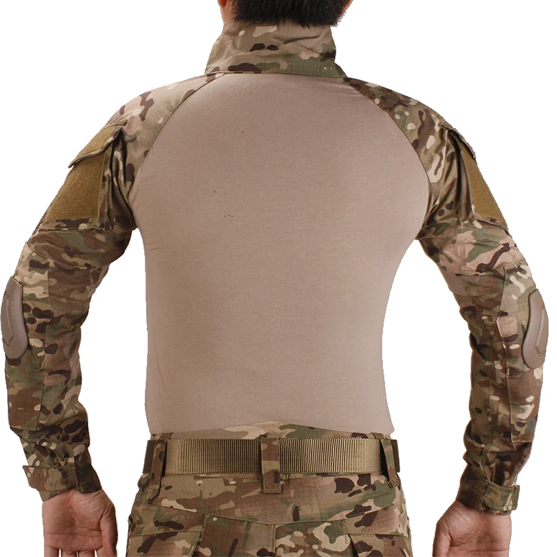 VULPO Hunting Camouflage BDU Combat Uniform Shirt met Broek En Elbow&Knee Pads Ghilliekostuum Jacht