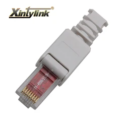 xintylink rj45 Toolless connector ethernet cable plug cat5 cat5e cat6 network 8P8C utp unshielded modular terminals reused