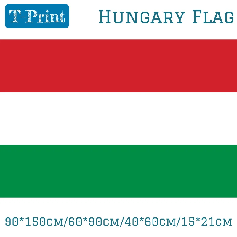 Hungary Flags and Banners 90*150cm/60*90cm Polyester 5*3FT National Day /Sports games meeting Flag Banner Decoration