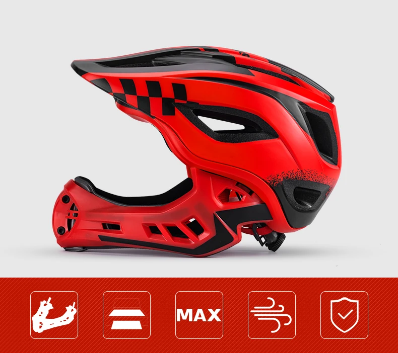 ROCKBROS 2-in-1 abnehmbarer Integral-Fahrradhelm für Kinder, Fahrradhelm für Kinder, Sicherheitshelm für Parallelautos und Roller – Detail 2