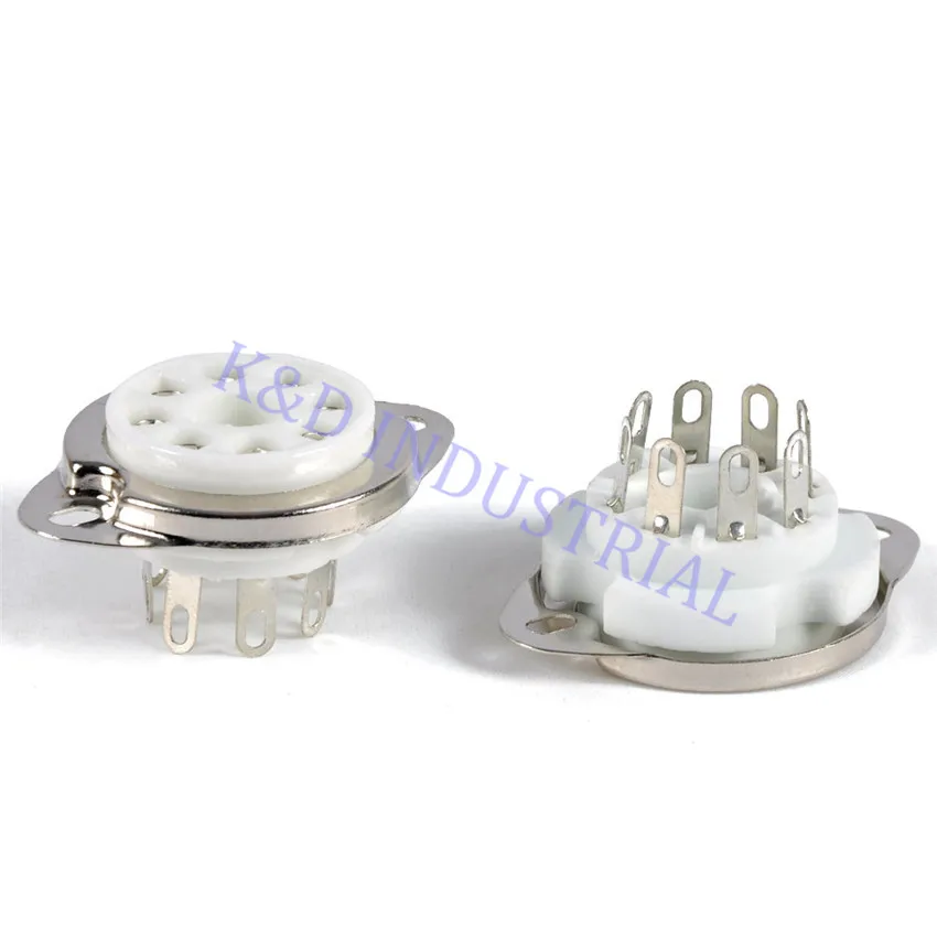 2pcs Ceramic 8pins Vacuum Tubes Socket for EL34 6550 KT88 5U4G OCTAL Guitar Amp DIY Parts