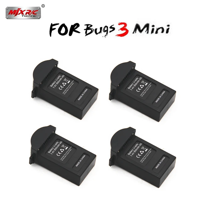 

1/2/3/4 PCS 7.4V 850mAh Lithium Battery for MJX B3 Mini Bugs 3Mini Brushless Quadcopter Spare Parts 7.4V 850mAh Lipo Battery