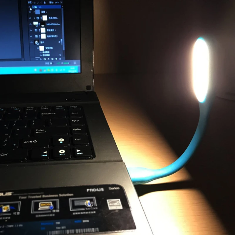 Lampe de lecture Portable pliable à LED, USB, veilleuse, DC 5V, pour Power Bank, ordinateur Portable, Notebook