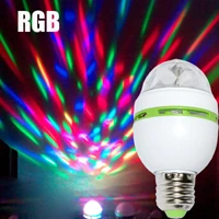 Auto rotante RGB LED lampadina Stage Light E27 3W AC110V-220V Home Party Disco Lamp Dance Entertainment Decor illuminazione natalizia