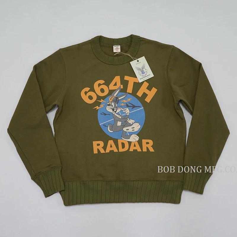 

BOB DONG 664TH Radar Sage Bugs Bunny Crewneck Sweatshirt Vintage Men's Pullover