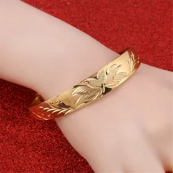 Charm Bracelet Bangle With Flower Women Wedding Flower Jewelry Valentine's Day Gift