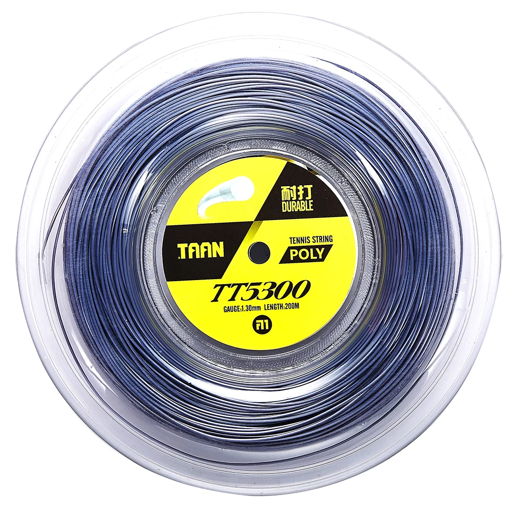 1 Reel Duurzaam Taan TT5300 1.30Mm Tennisracket String 200M Reel String/Polyester Tennis Strings