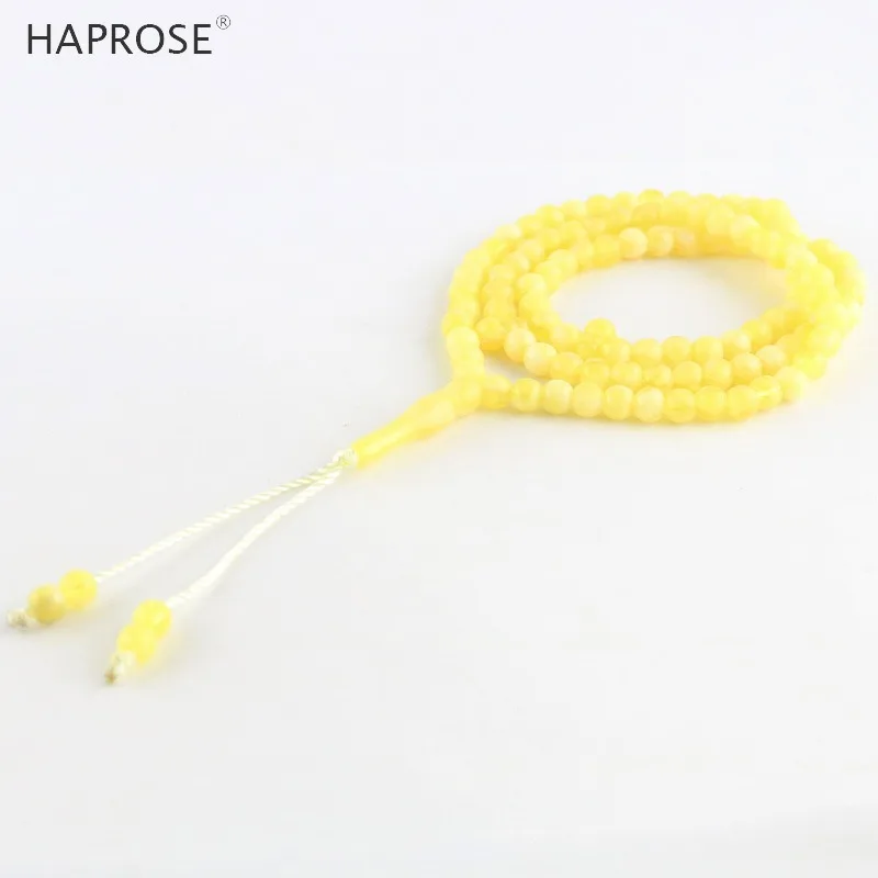 HAPROSE Tesibah Ramadan yellow bracelets Islamic Muslim tasbih Allah Vase Shape Accessories necklace 99 beads bracelet gift