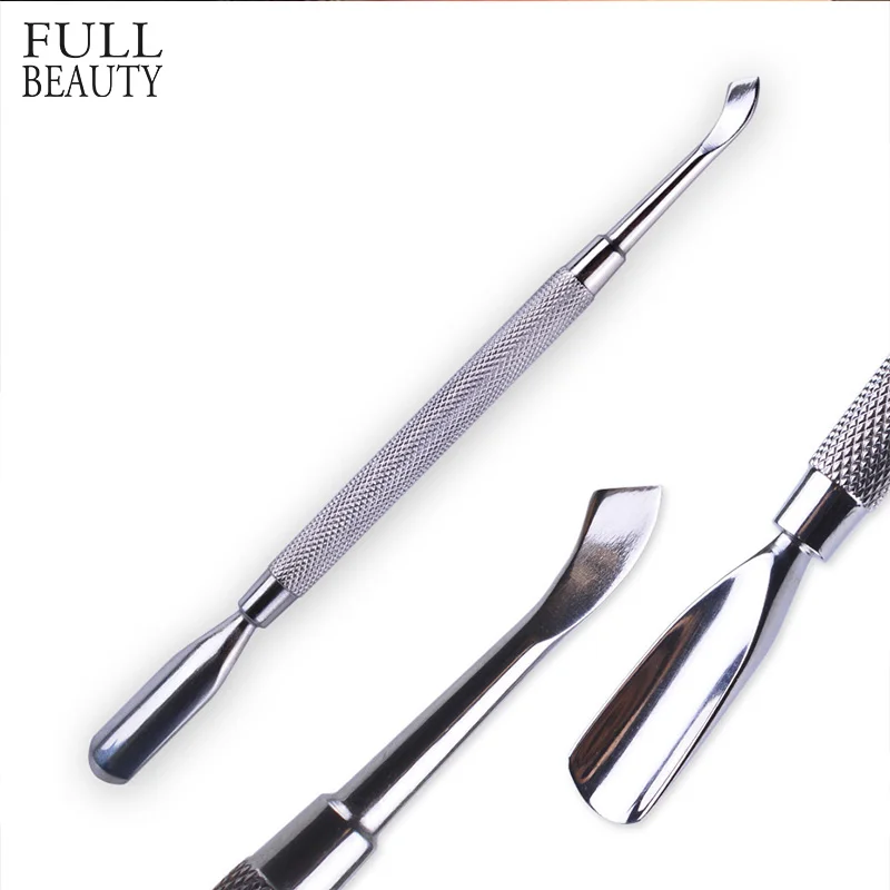 1pcs Professional Stainless Steel Cuticle Pusher Gel Polish Remover Cutter Cleaner Nail Art Manicure Pedicure Accessory CH#07-33