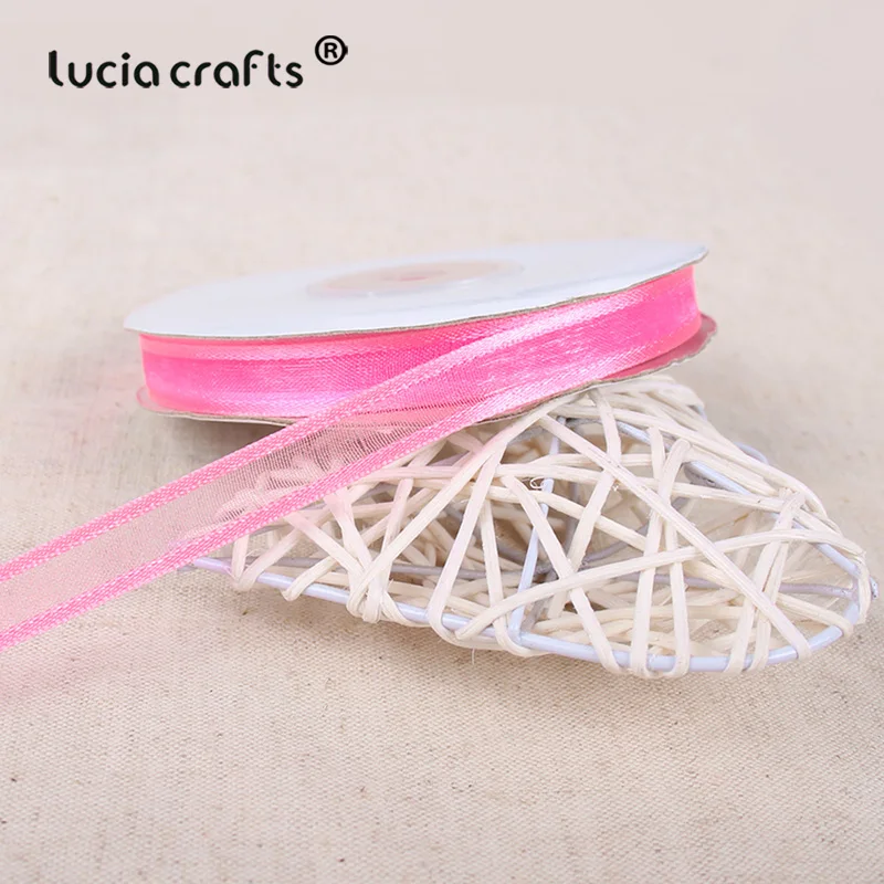 25yards/Roll nastro di Organza da 10mm per accessori per fiocchi per capelli da ragazza fai da te fatti a mano materiale da imballaggio regalo U0301