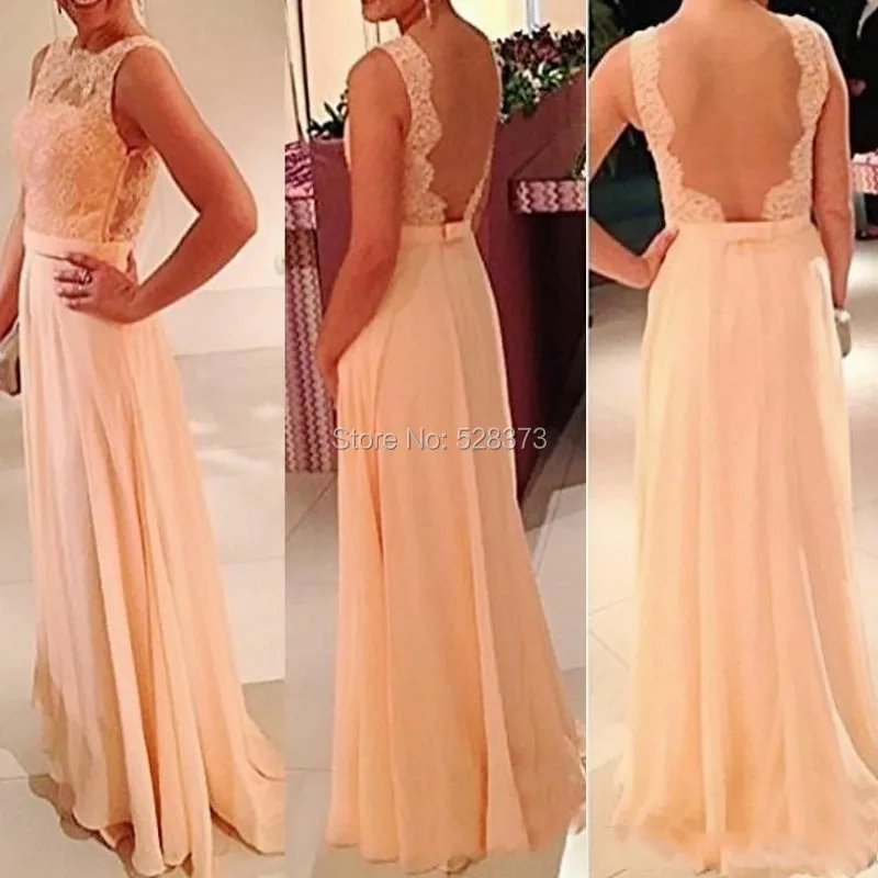 

YNQNFS BD94 Elegant Vestidos de Fiesta de Noche Sheer Backless Bridesmaid Dresses Party Formal Chiffon Dress 2019