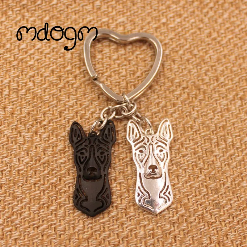 Cute Basenji Dog Animal Gold Silver Plated Metal Pendant Keychain For Bag Car Women Men Girls Boys Love Jewelry K101