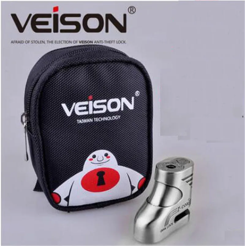 VEISON Moto Scooter Motorcycle Rotor Handlebar Brakes Disc Lock 5mm Pin + 2 Keys Bicycle Fixed Anti Theft Lock