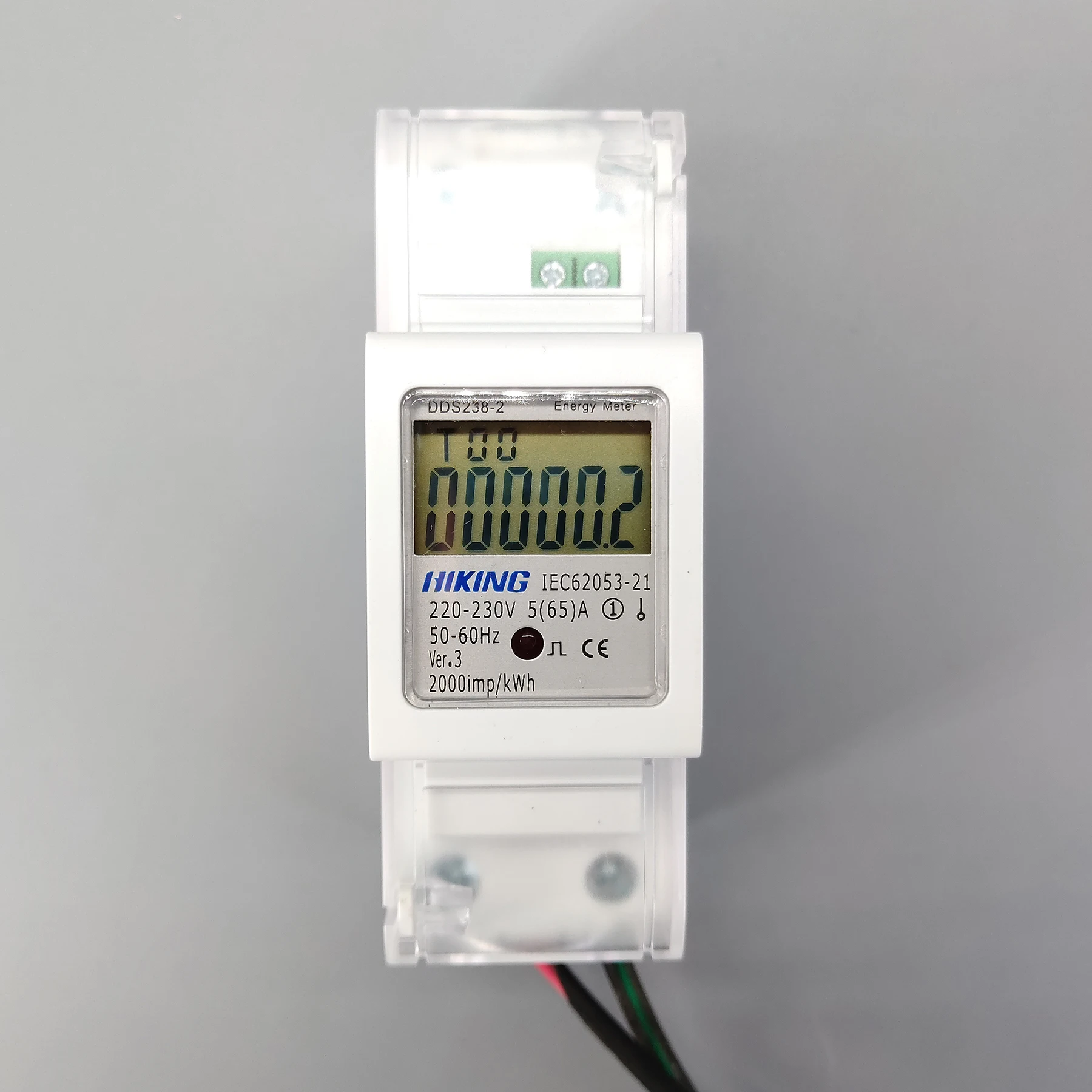 5(65)A 220V 230V 50HZ 60HZ DDS238-2 Single phase Din rail KWH Watt hour din-rail energy meter LCD