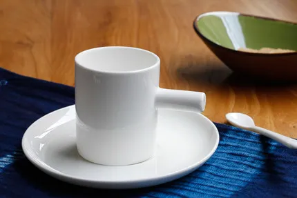 

Bone China Coffee Cup White Coffee Cup Saucer Ceramic Solid Color Milk Cup Coffee Cup Saucer Set Mug