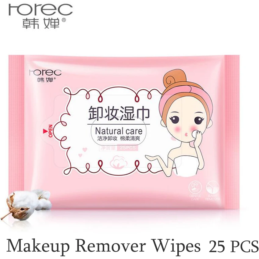 HOREC Makeup Remover Cotton Wipe Face Deep Cleansing Eyes Moisturizing Pads Make Up Tools 25PCS Skin Care Easy To Carry
