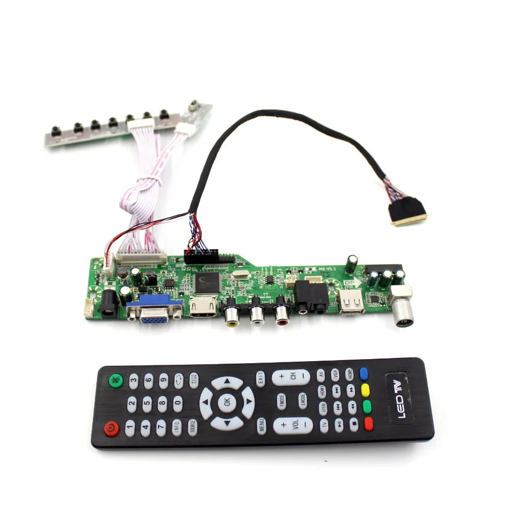 

LCD TV controller board support TV AV VGA Audio USB HDMI-compatible for 1024x600 LCD panel B101AW03 V.0 BT101IW02 V0 LTN101N107