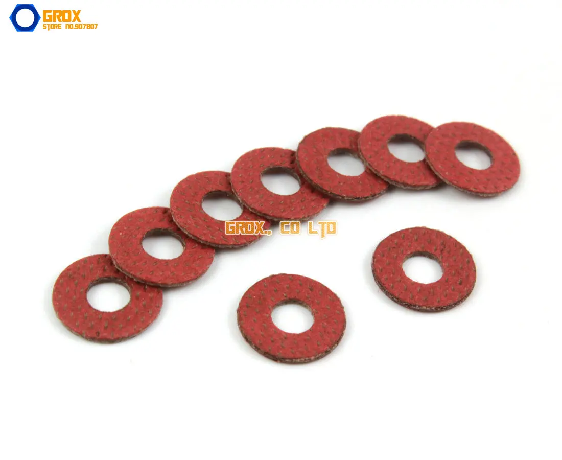 2000 Stücke M4 * 10*1mm Rot Papier Washer Isolation Washer