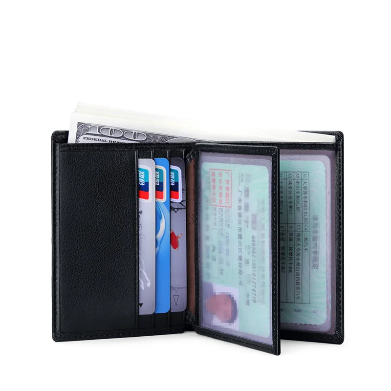 Genuine Leather Mini Wallet Men's Ultra-thin Small Calorie Classic Pilot's Wallet