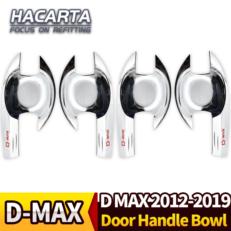 FIT FOR 2012-2019 ISUZU d max ABS Door handle bowl CHROME cover for D-MAX accessory 2015 DMAX accessories