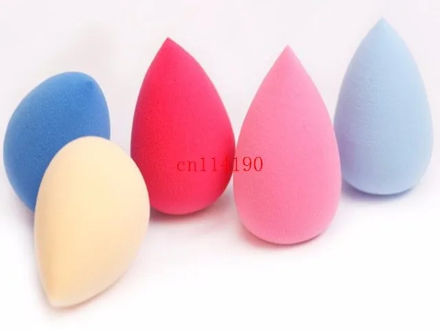 100pcs/lot DHL Free Shipping 32x46mm Cosmetic Puff Beauty Powder Blending Water Drop Shape Sponge Makeup Puff Makeup Tools