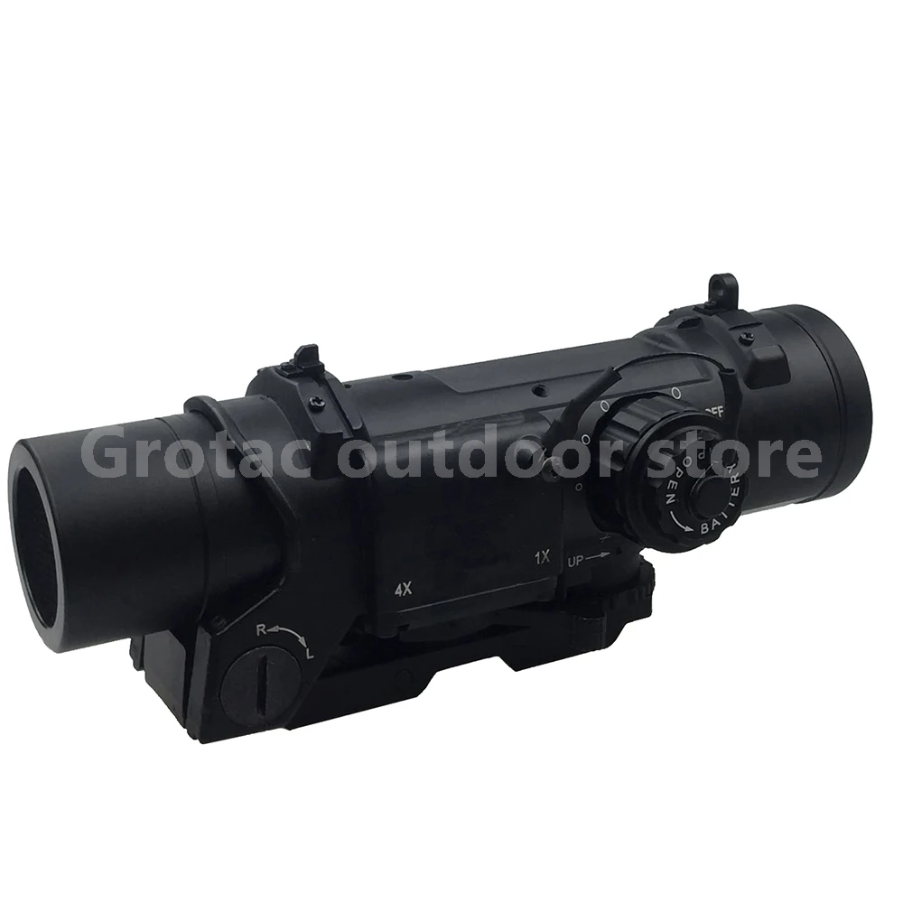 Imagem -03 - Fixo de Dupla Finalidade Óptica 1x4x Tactical Rifle Scope Rápida Destacável Ajustável Dupla Função Vista para a Caça