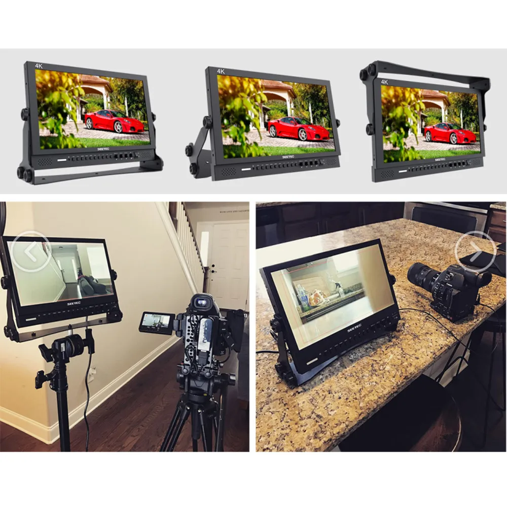 SEETEC P173-9HSD 17.3" IPS 3G-SDI HDMI Broadcast Monitor 4K Aluminum Design LCD Monitor 1920x1080 for Cameras DSLR Movie Field