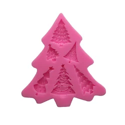 3D Christmas Tree Cake Mold Kitchen supplies Fondant Christmas Chocolate Cake Decorative Silicone Molds Soap Cake Tools