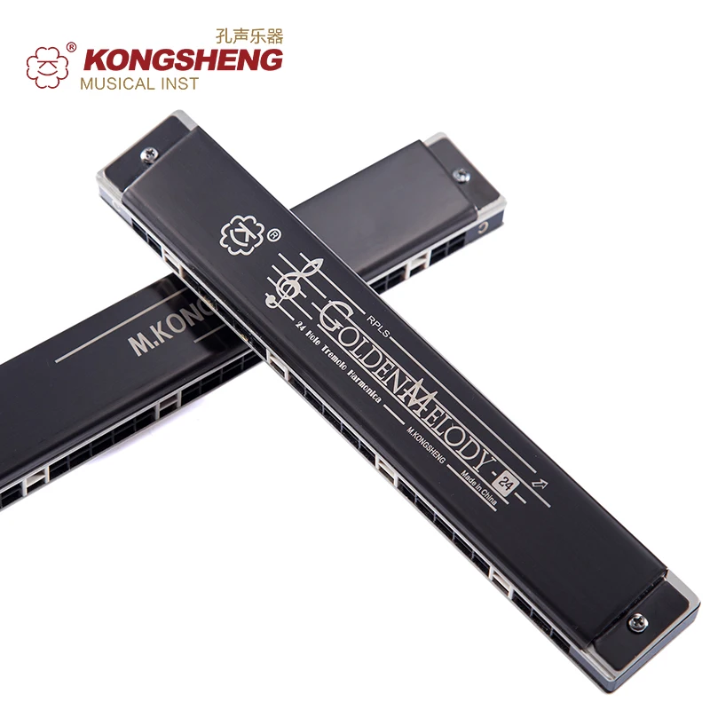 KONGSHENG 24 Holes harmonica professional performance Mouth Organ Woodwind Instruments igh quality Musical Key of C/D/E/F/G/A/B